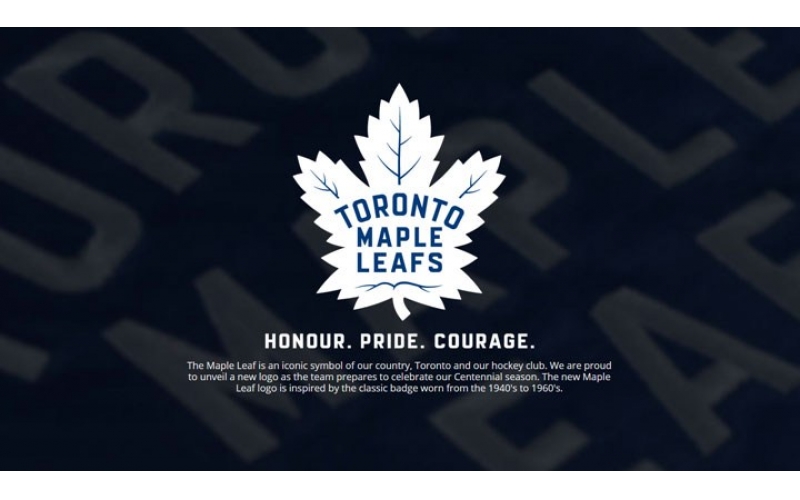 楓葉冰棍球隊全新的楓葉造型logo設計欣賞